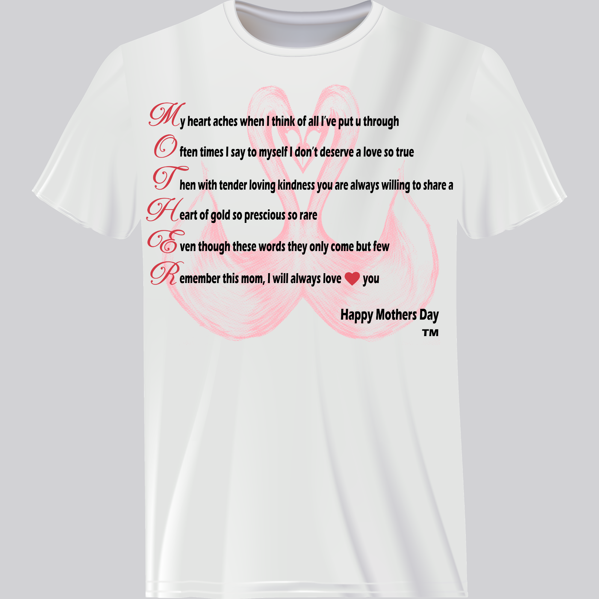 Mother's Day Poem T-Shirt - Meaningful Gift